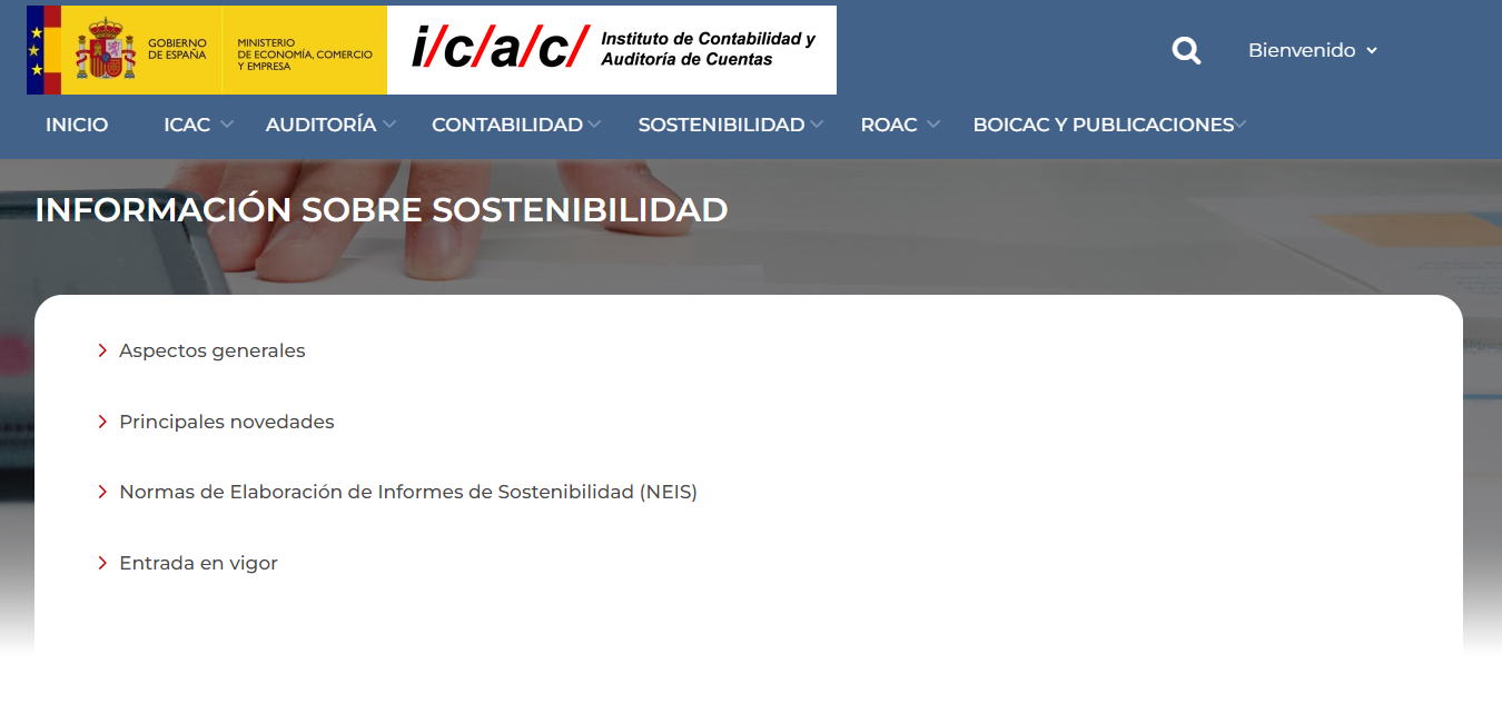 Captura ICAC información sostenibilidad